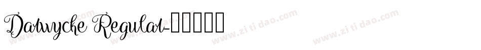 Darwycke Regular字体转换